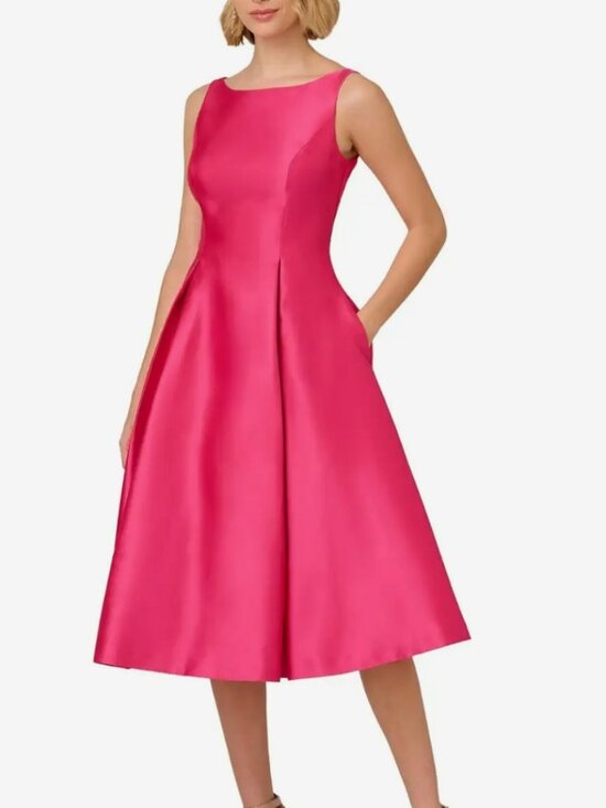 Adrianna Papell Dresses & Skirts - Pink  Adrianna Papell Sleeveless Fit And Flare Midi Dress Size 12